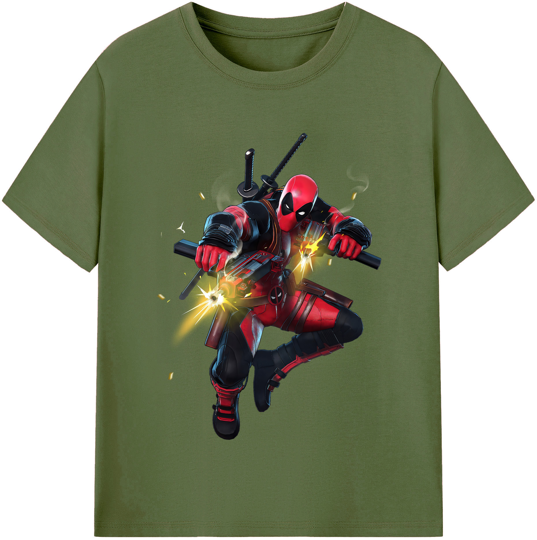 （画像用） Deadpool デッドプール 綿100％半袖Tシャツ（フロントプリント）
